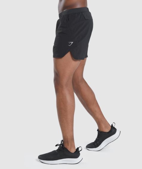 Men's Gymshark Speed Evolve 5" Shorts Black | CA 8A1075